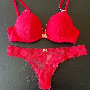 Victoria's Secret Red Padded Bra with Underwire